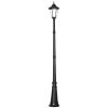 Outsunny Solar Post Light 94.5" Outdoor Vintage Street Lamp Solar Powered for Garden Pathway Driveway Black