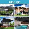 6ft*8.5ft Heavyweight black sunshade net with snap-on design for sun protection, windproofing, and patio/balcony shading.