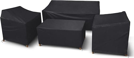 STARTWO Outdoor Furniture Cover Waterproof, 4 Piece Patio Furniture Set Cover for Outside Couch,