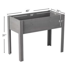 Raised Garden Bed with Legs, Elevated Wooden Planter Box for Outdoor Plants Flowers Fruits Vegetable Herb Growing