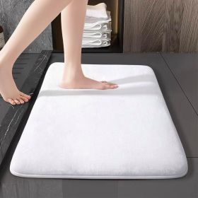 Memory Foam Bathroom Rug (White)
