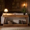 Sofa Table, Farmhouse Console Table Entryway Table with Storage