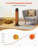 VEVOR Infrared Heater, 1500W Electric Space Heater with Remote Control & 3 Speeds & 24H Timer & Multiple Security Protections