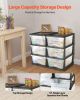 Plastic Storage Drawers, 2 Pack Storage Organizer Drawer, 6 Drawers Closet Organization and Storage Dividers