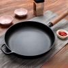 WANGYUANJI 8.7" Cast Iron Frying Pan, Non-stick Pan, Uncoated Pancake Skillet, Steak Frying Pan, with Wooden Handle, Household For All Stove