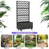 Metal Planter Box with Trellis Raised Garden Bed - 72.05"x35.83"x16.14", Trellis Privacy Screen for Climbing Plants, Vegetables