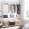 Portable Closet Storage Organizer Clothes Wardrobe Shoe Clothing Rack Shelf Dustproof Non-woven Fabric, Quick and Easy to Assemble