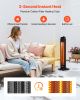 VEVOR Infrared Heater, 1500W Electric Space Heater with Remote Control & 3 Speeds & 24H Timer & Multiple Security Protections