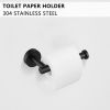 8-Pieces Black Bathroom Accessories Set, Stainless Steel Bathroom Hardware Set, Bath Towel Bar Set, Towel Racks for Bathroom Wall Mounted.
