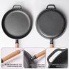 WANGYUANJI 8.7" Cast Iron Frying Pan, Non-stick Pan, Uncoated Pancake Skillet, Steak Frying Pan, with Wooden Handle, Household For All Stove