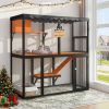Wooden Catio Outdoor Cat Enclosure Large Cat House for Mulitiple Cats Walk ,Indoor 4 Tier Cat Enclosures House