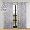 Leaves Room Darkening Back Tabs Blackout Curtain Panels, Set of 2