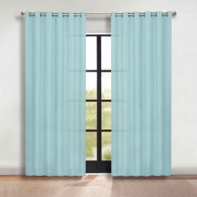 Classic Modern Solid Room Darkening Blackout Curtain Panels, Set of 2 (Color: Green Lily, size: 70" x 108")