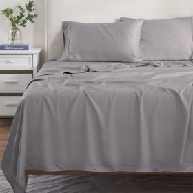Modal From Beechwood 300 Thread Count Extra Deep Pocket Sheet Set (Color: Grey, size: King)