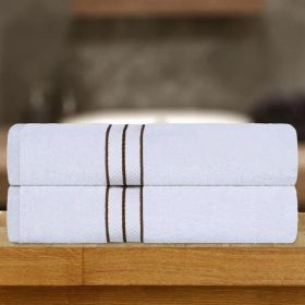 Ultra Plush Turkish Cotton Absorbent Solid 2 Piece Bath Sheet Set (Color: Latte, size: 2 Piece Bath Sheets)
