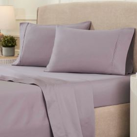 Egyptian Cotton 1200 Thread Count Eco-Friendly Solid Sheet Set (Color: Zephyr, size: King)