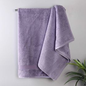 Heritage Egyptian Cotton Plush Absorbent Luxury Bath Towel Set of 2 (Color: Royal Purple, size: 2 Piece Bath Towels)