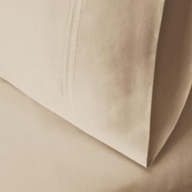Egyptian Cotton 300 Thread Count Solid Luxury Pillowcases, Set of 2 (Color: Ivory, size: Standard)