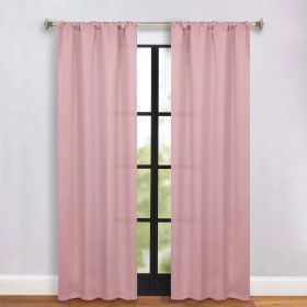 Solid Room Darkening Rod Pocket Blackout Curtain Panels, Set of 2 (Color: Mauve Chalk, size: 36" x 84")