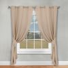 Classic Modern Solid Room Darkening Blackout Curtain Panels, Set of 2