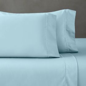 Italian Paisley 600 Thread Count Cotton Blend 2-Piece Pillowcase Set (Color: Blue, size: Standard)