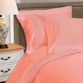 1000 Thread Count Egyptian Cotton Solid Duvet Cover Set (Color: Dusted Rose, size: King\California King)