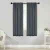 Solid Room Darkening Blackout Curtain Panels, Back Tabs, Set of 2