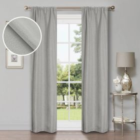 Linen Washable Room Darkening Blackout Curtains, Set of 2 (Color: Marshmellow, size: 52" X 108")