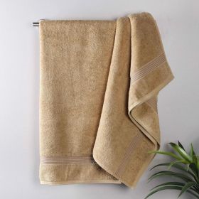 Heritage Egyptian Cotton Plush Absorbent Luxury Bath Towel Set of 2 (Color: Toast, size: 2 Piece Bath Towels)