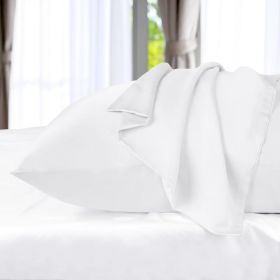300 Thread Count Rayon from Bamboo 2 Piece Pillowcase Set (Color: White, size: King)