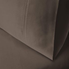 Egyptian Cotton 300 Thread Count Solid Luxury Pillowcases, Set of 2 (Color: Grey, size: King)