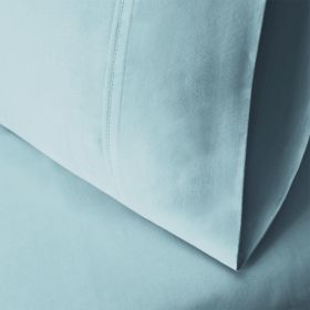 Egyptian Cotton 300 Thread Count Solid Luxury Pillowcases, Set of 2 (Color: Light Blue, size: Standard)