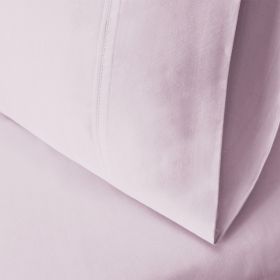 Egyptian Cotton 300 Thread Count Solid Luxury Pillowcases, Set of 2 (Color: Lilac, size: Standard)