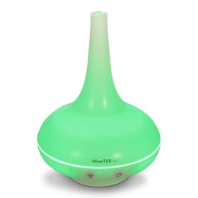 1Pc 200ml Cool Mist Humidifier Ultrasonic Aroma Essential Oil Diffuser With 7 Color LED Lights Waterless Auto Off For Office Home Room Study Yoga (Color: White)
