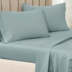 650 Thread Count Premium Egyptian Cotton Solid Pillowcase Set (Color: Teal, size: King)