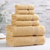 Heritage Egyptian Cotton Plush Absorbent Luxury 6 Piece Towel Set