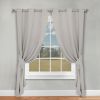 Classic Modern Solid Room Darkening Blackout Curtain Panels, Set of 2