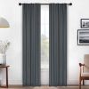 Solid Room Darkening Blackout Curtain Panels, Back Tabs, Set of 2