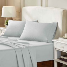 Egyptian Cotton 850 Thread Count Solid Deep Pocket Bed Sheet Set (Color: Chrome, size: Queen)