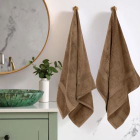 Madison Egyptian Cotton Pile Heavyweight 2 Piece Bath Towel Set (Color: Latte, size: 2 Piece Bath Towels)