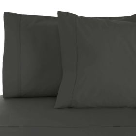 Cotton Blend 800 Thread Count Solid Pillowcase Set of 2 (Color: Grey, size: King)