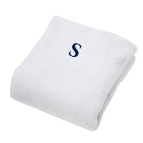 Cotton Monogrammed Patio Chaise Lounge Chair Cover (Color: S, size: 1 Piece Lounge Chair Cover)