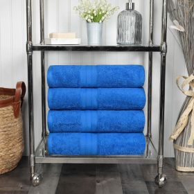 Atlas Cotton Plush Absorbent Heavyweight 4 Piece Bath Towel Set (Color: Allure, size: 4 Piece Bath Towels)