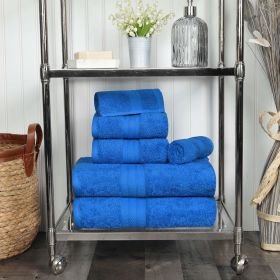 Atlas Cotton Plush Absorbent Heavyweight 6 Piece Towel Set (Color: Allure, size: 6 Piece Towel Set)