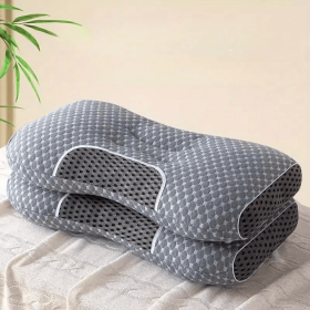 YBZ 3D Knitted Cotton Massage Pillow(2pack) (Color: Gray)