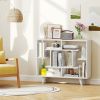 Geometric Bookcase with Anti-Tipping Kit and Storage Shelving Unit