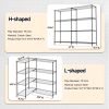 UltraDurable Double Row Heavy Duty 1500/1200 LBS 5/4 Tiers Storage Shelves