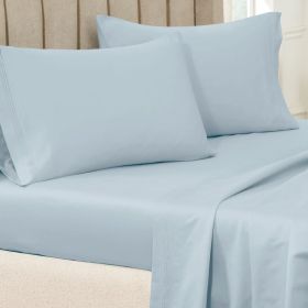 650 Thread Count Premium Egyptian Cotton Solid Pillowcase Set (Color: Baby Blue, size: Standard)