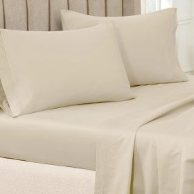 650 Thread Count Premium Egyptian Cotton Solid Pillowcase Set (Color: Ivory, size: Standard)