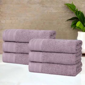 Honeycomb Textured Waffle Border Cotton Hand Towels, Set of 4 (Color: Sea Fog, size: 4 Piece Hand Towels)